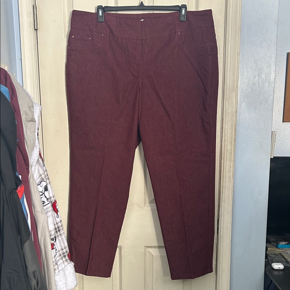 NWT Ruby Rd. Currant pull on pants size 22W